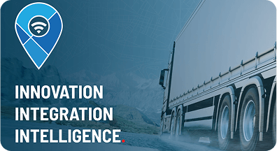 Truck fleet technology image highlighting smart tracking with innovation, integration, and intelligence in logistics