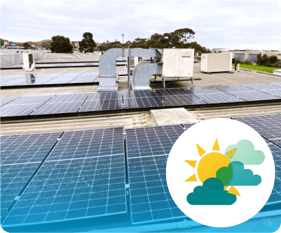Rooftop solar panel system symbolizing renewable energy adoption and sustainable climate action initiatives.